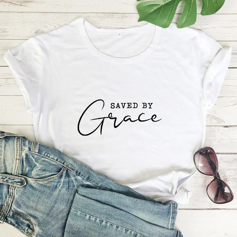 Saved By Grace Women's Print T-Shirt
