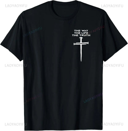 Jesus The Way Truth Life Print Tee