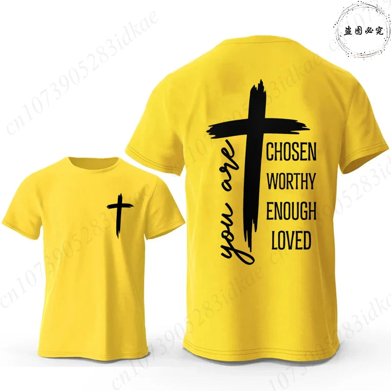Chosen Worthy Cross Print Tee