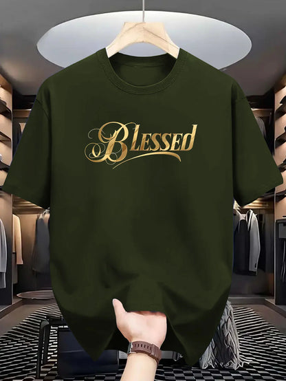 100% Cotton Blessed Printed Unisex Tee
