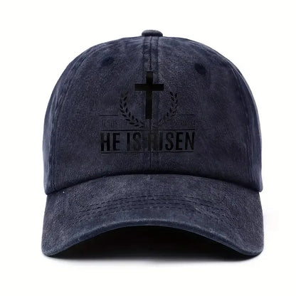 He Is Risen Jesus Christ Cross Cap