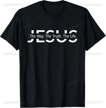 Jesus The Way Truth Life Print Tee
