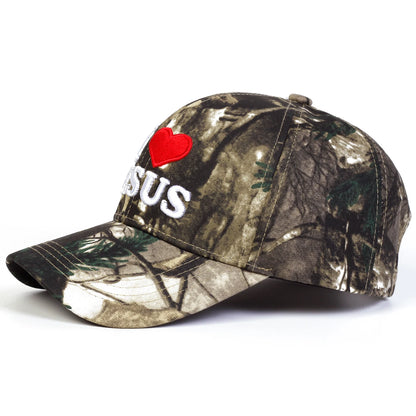Unisex I LOVE JESUS Embroidery Baseball Caps