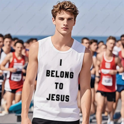I Belong To Jesus Men Vest Cotton T-Shirt