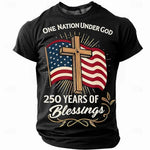 250th USA Anniversary Eagle Flag Men's Tee
