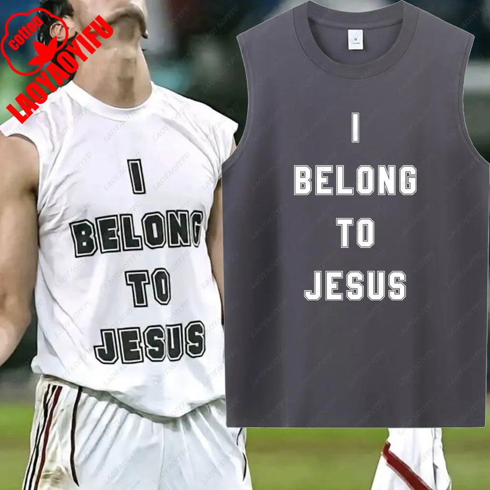 I Belong To Jesus Men Vest Cotton T-Shirt