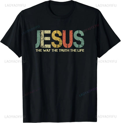 Jesus The Way Truth Life Print Tee