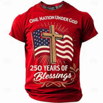 250th USA Anniversary Eagle Flag Men's Tee