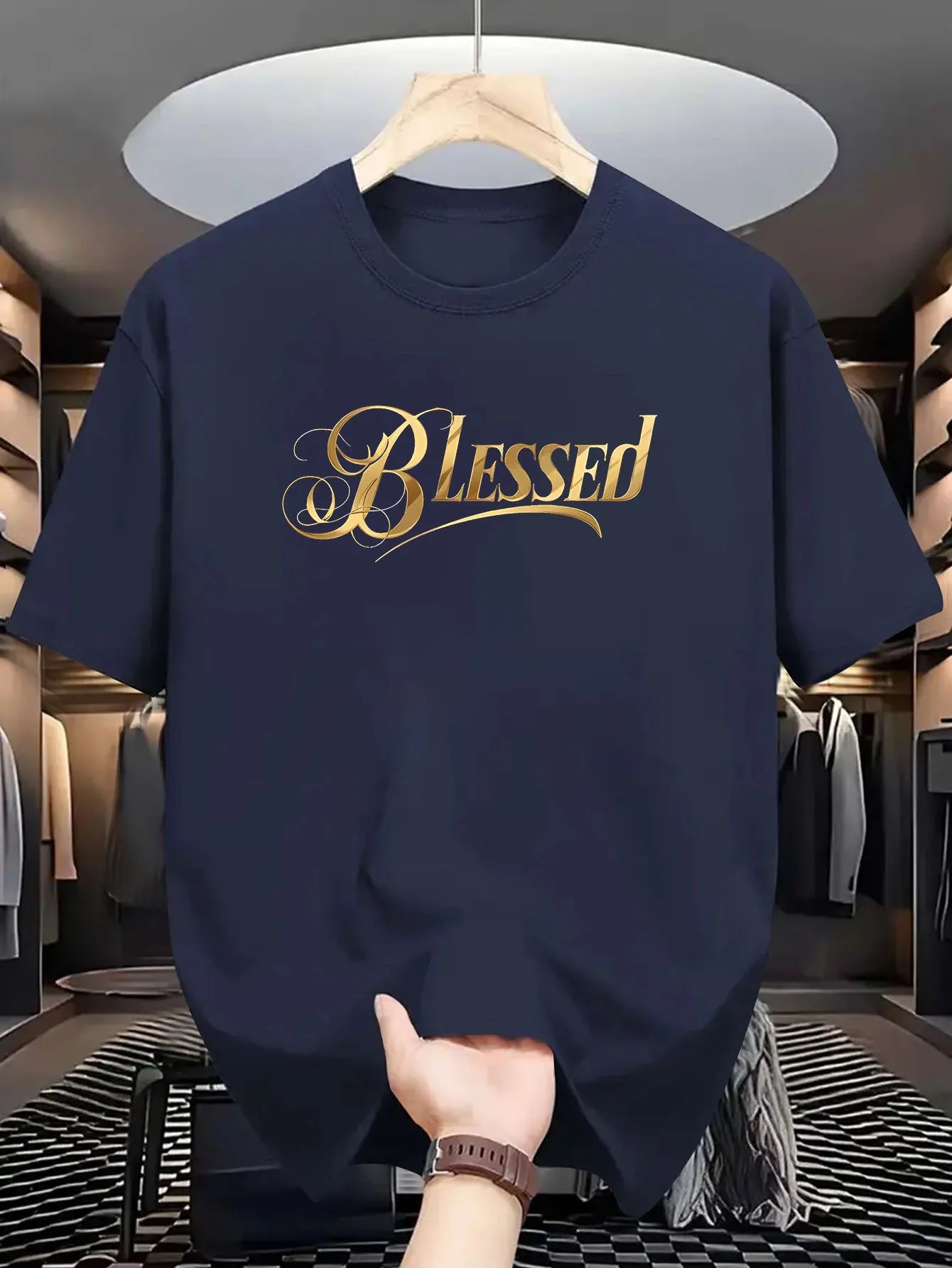 100% Cotton Blessed Printed Unisex Tee
