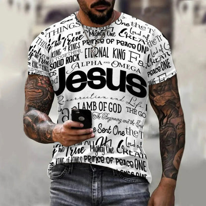 Jesus Printed 3D Graphic T-Shirt