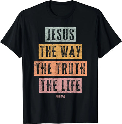 Jesus The Way Truth Life Print Tee