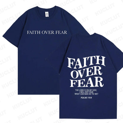 Unisex Faith Over Fear Comfort T-shirts
