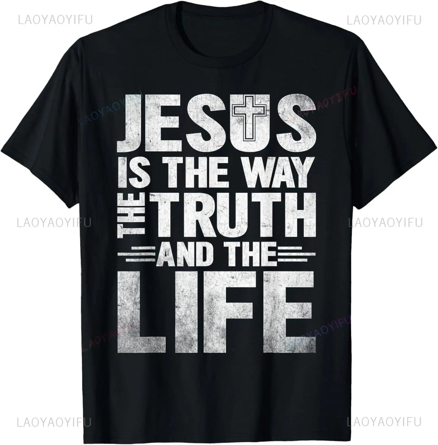Jesus The Way Truth Life Print Tee