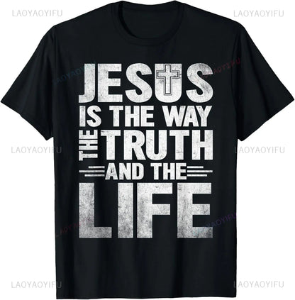 Jesus The Way Truth Life Print Tee