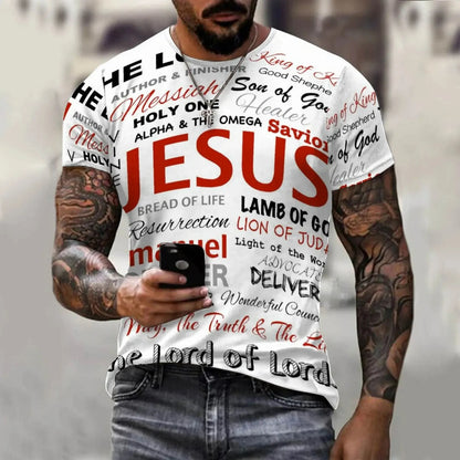 Jesus Printed 3D Graphic T-Shirt