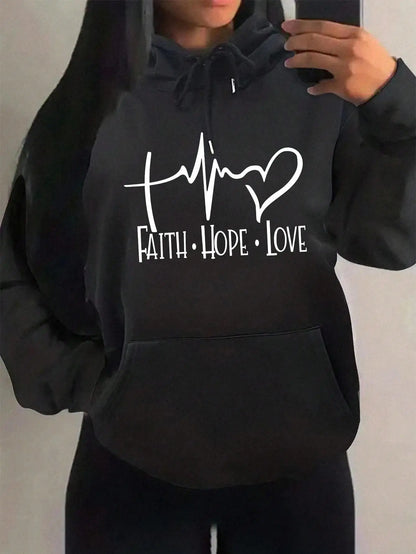Faith Hope Love Graphic Women's Hoodie