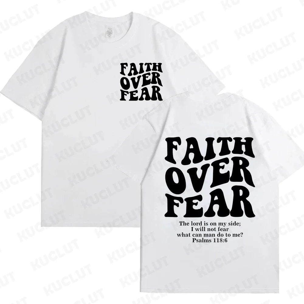 Unisex Faith Over Fear Comfort T-shirts