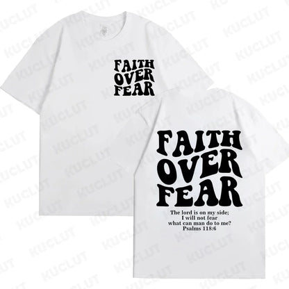 Unisex Faith Over Fear Comfort T-shirts