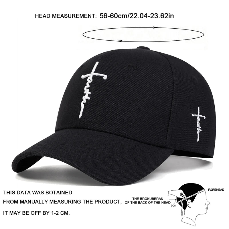 Fashion Faith Cross Embroidery Unisex Cap