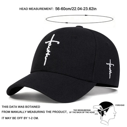 Fashion Faith Cross Embroidery Unisex Cap