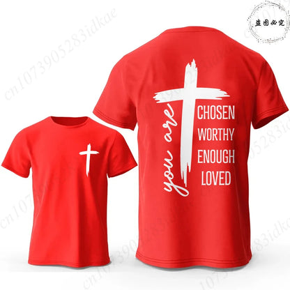 Chosen Worthy Cross Print Tee