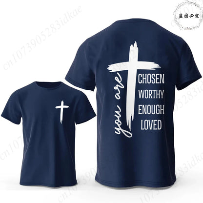Chosen Worthy Cross Print Tee