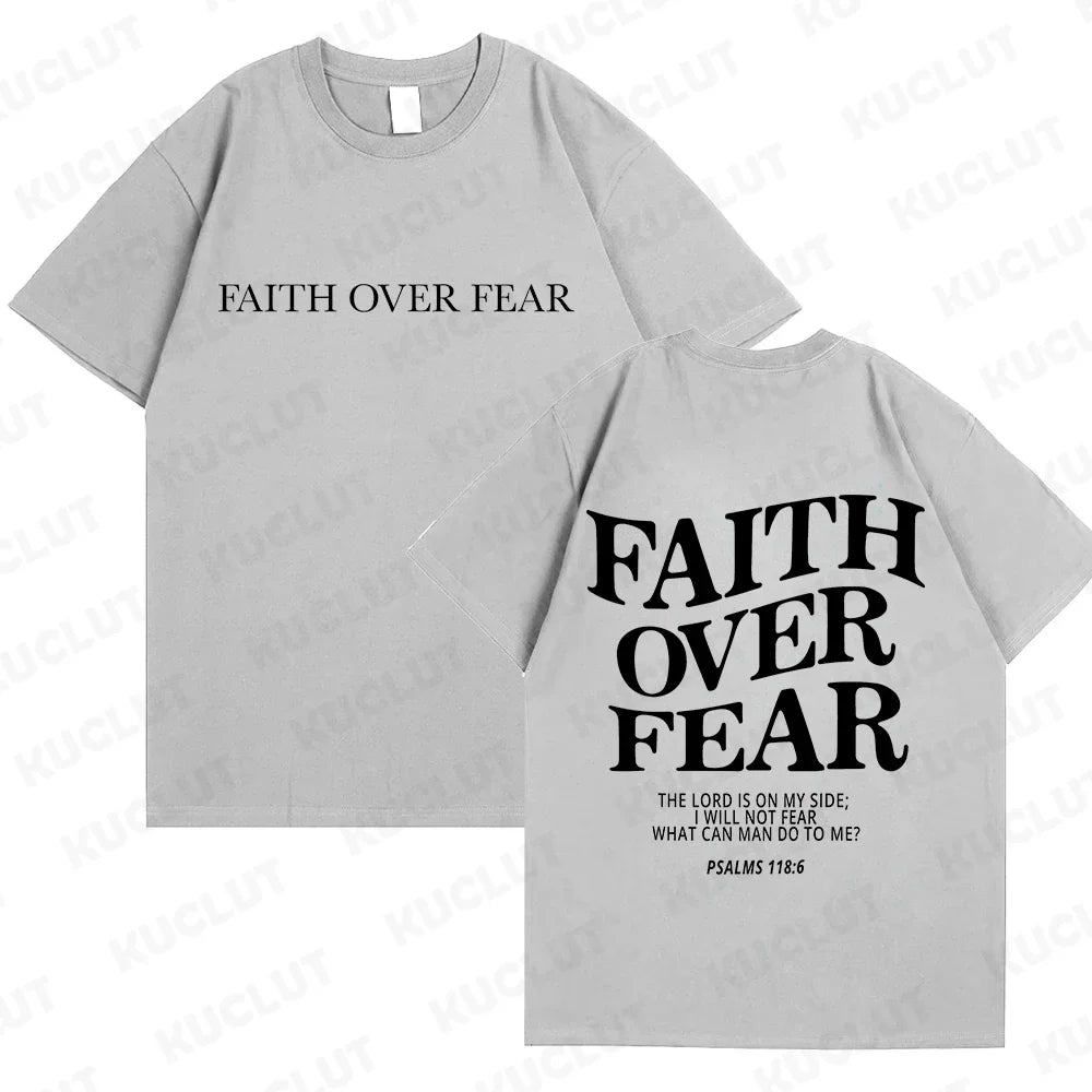 Unisex Faith Over Fear Comfort T-shirts