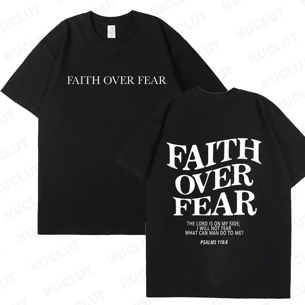 Unisex Faith Over Fear Comfort T-shirts
