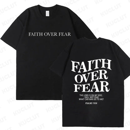 Unisex Faith Over Fear Comfort T-shirts