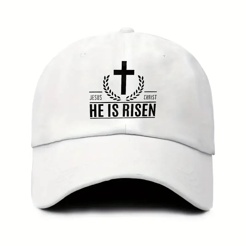 He Is Risen Jesus Christ Cross Cap