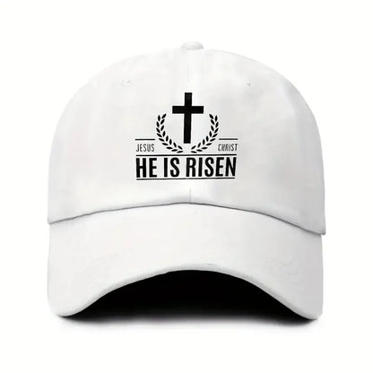 He Is Risen Jesus Christ Cross Cap