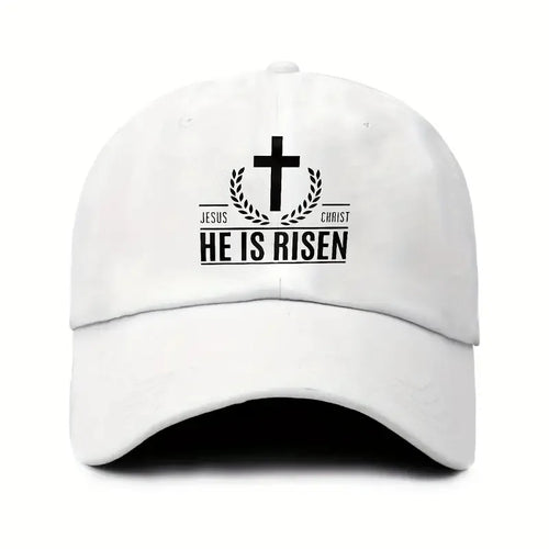 He Is Risen Jesus Christ Cross Cap