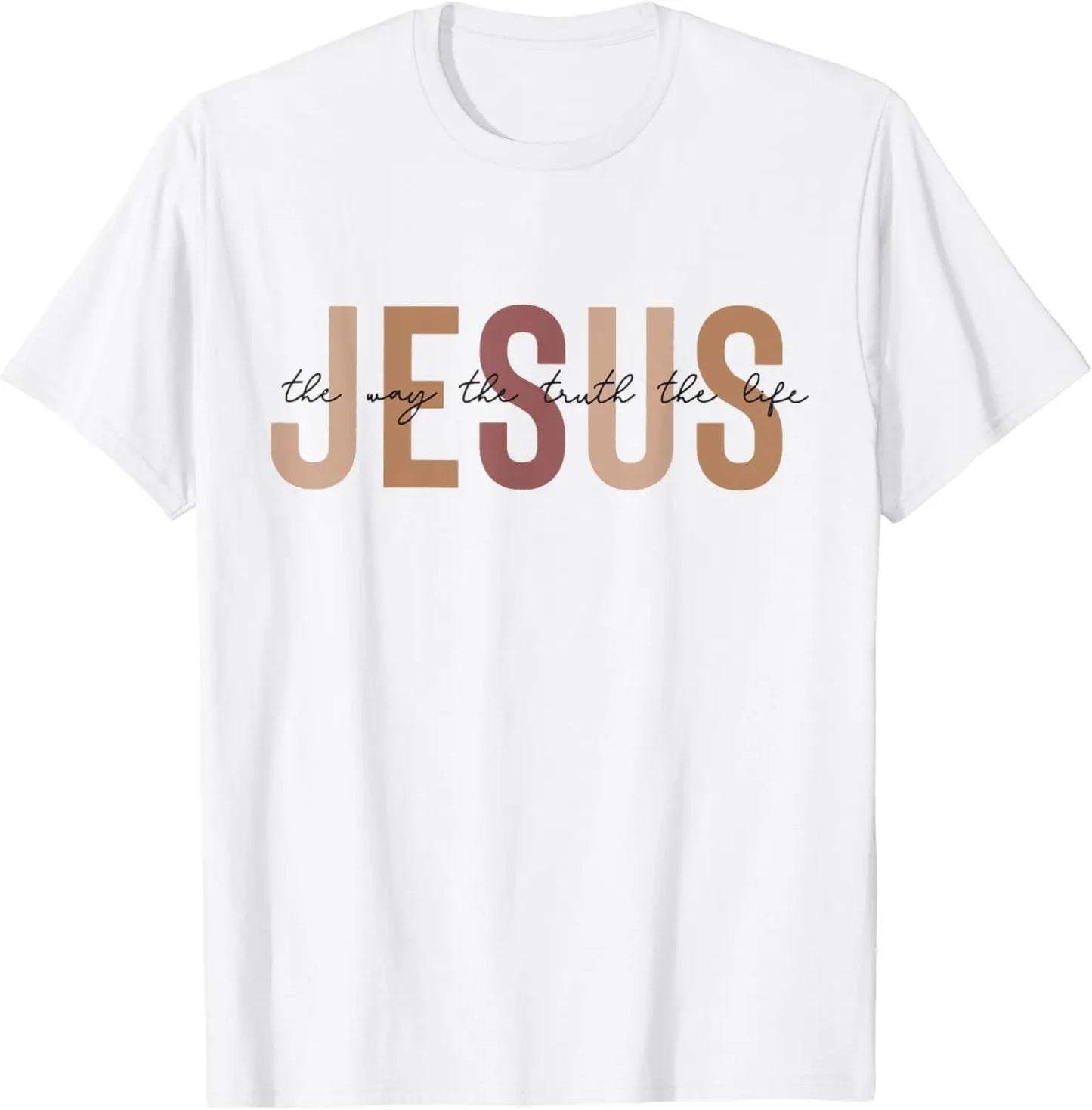 Jesus The Way Truth Life Print Tee