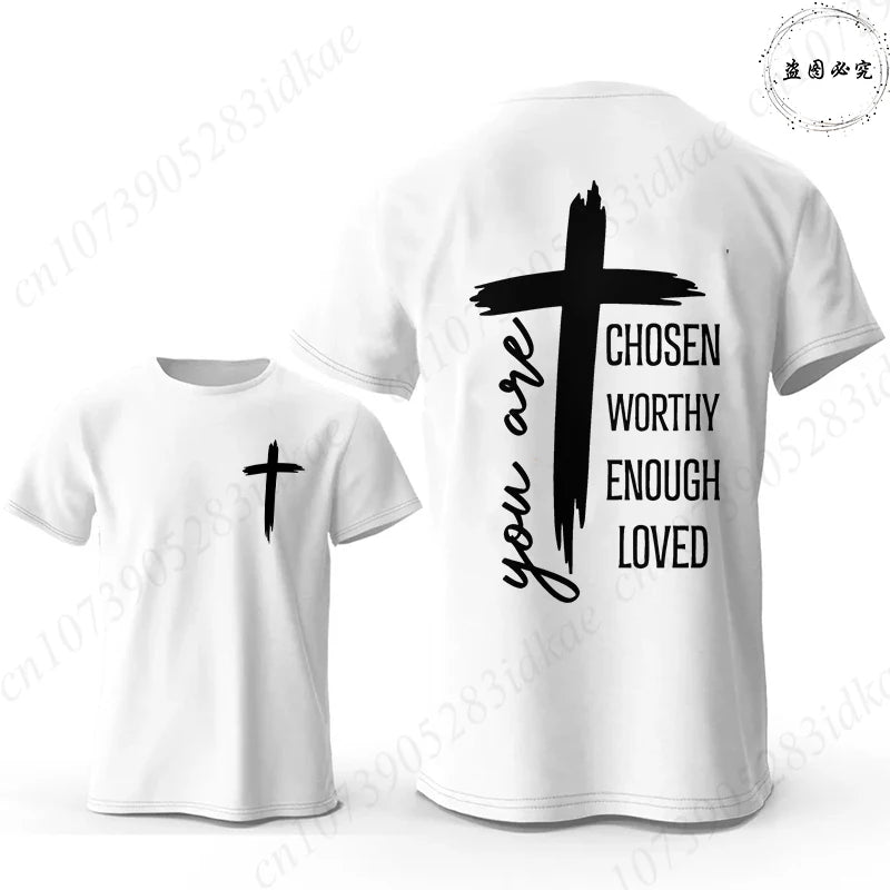 Chosen Worthy Cross Print Tee