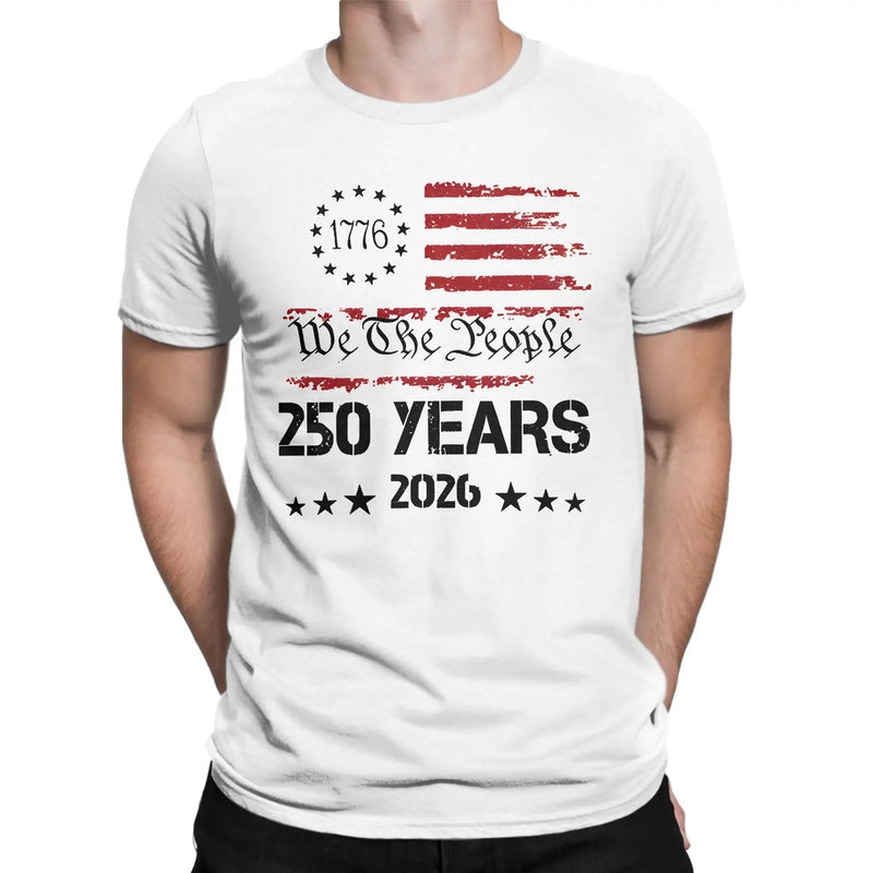 2026 Unixex America 250Th Anniversary Patriotic Cotton Tee