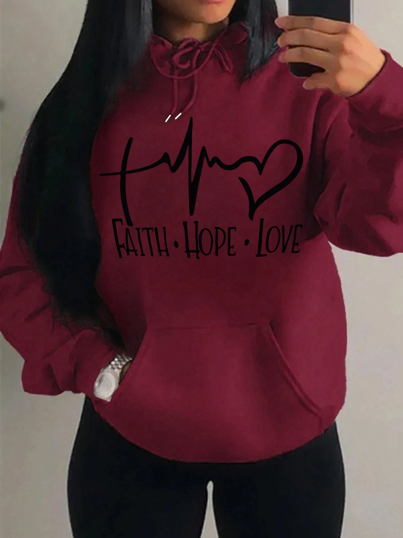 Faith Hope Love Graphic Women's Hoodie