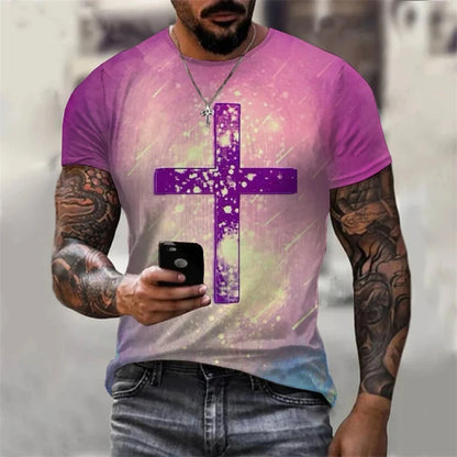Christian Men's Gothic 3D Print Tees