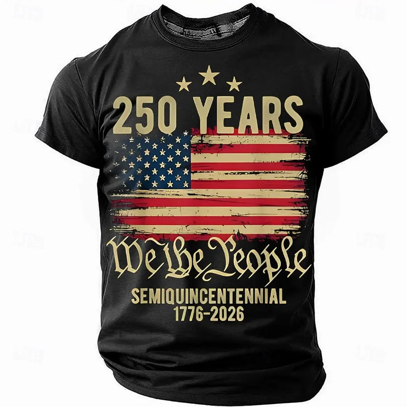 250th USA Anniversary Eagle Flag Men's Tee