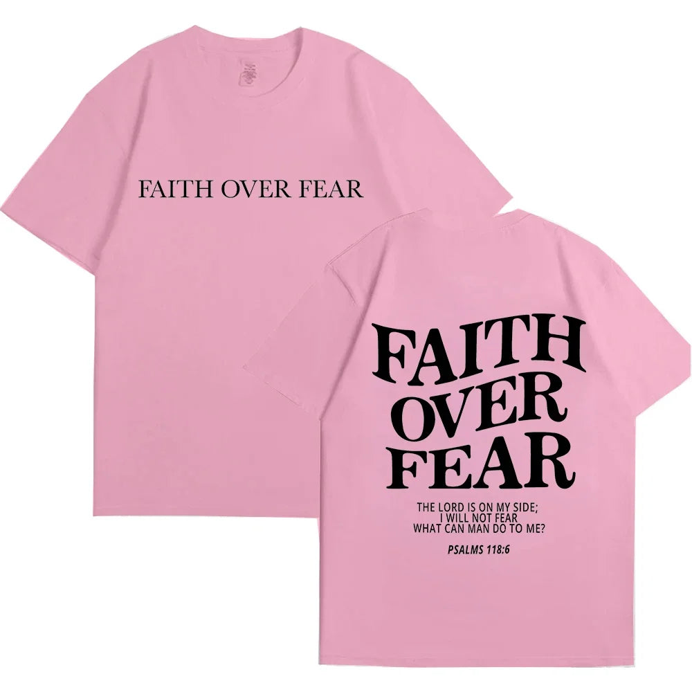 Unisex Faith Over Fear Comfort T-shirts