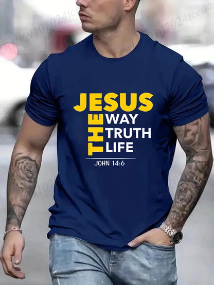 Jesus The Way Print Men's T Shirt