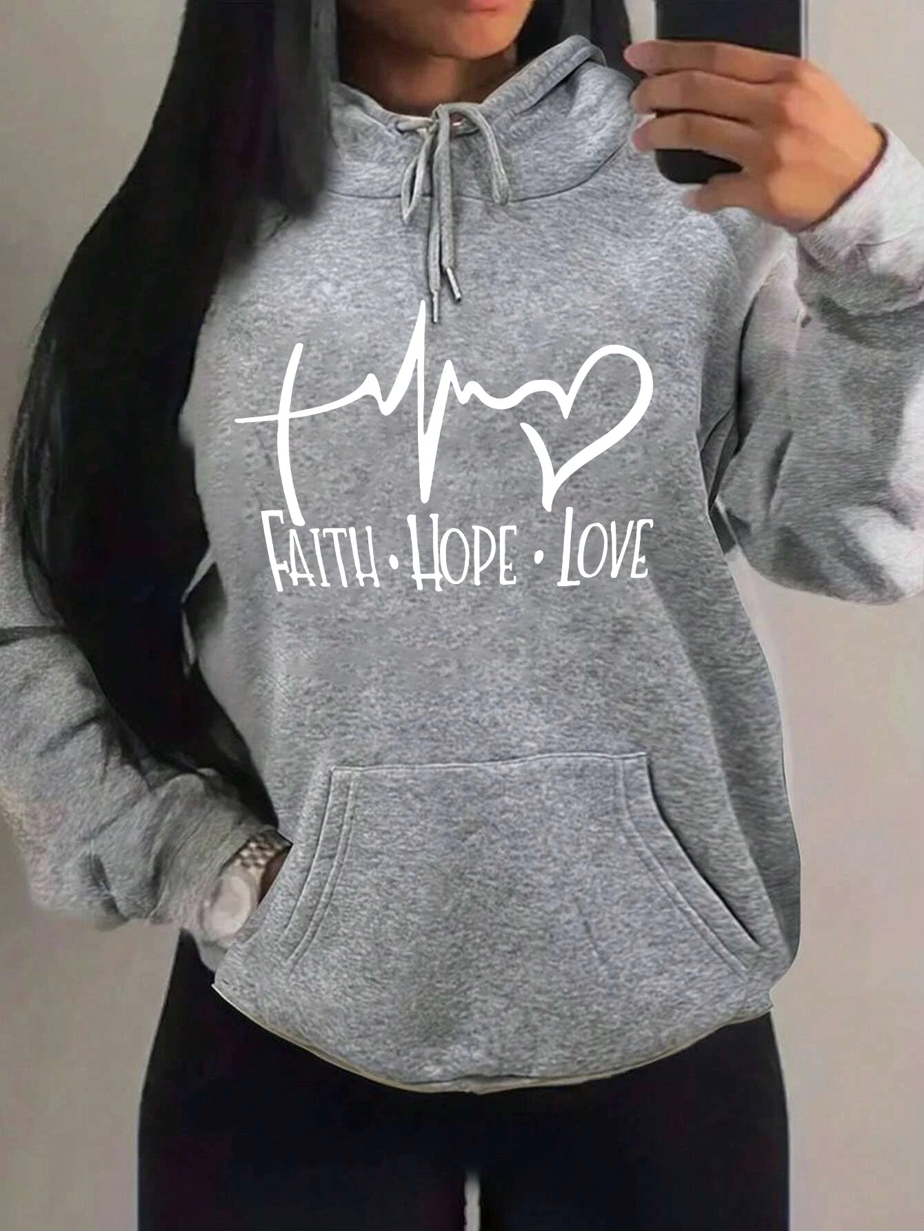 Faith Hope Love Graphic Women's Hoodie