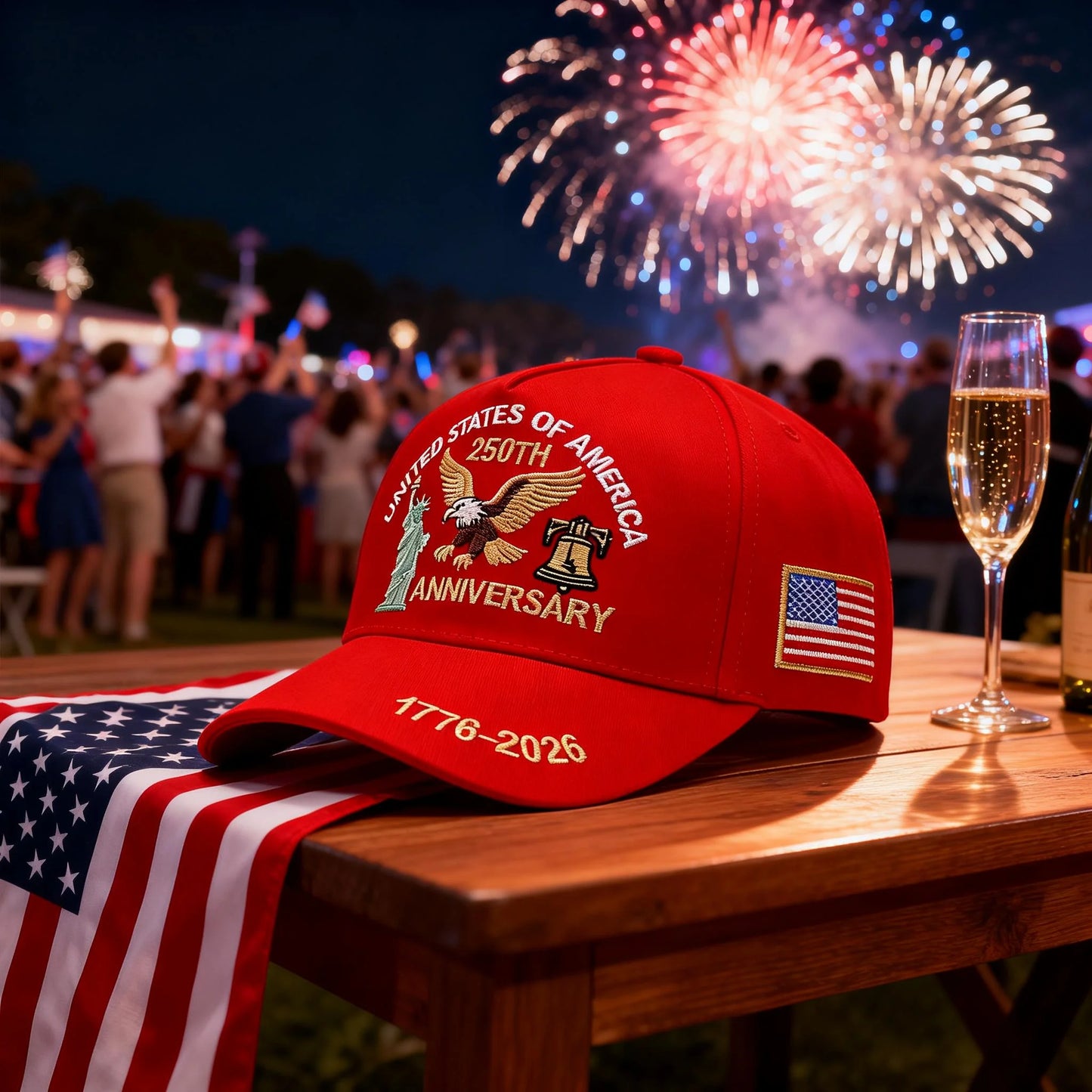 2026 USA 250th Anniversary Embroidered Unisex Cap