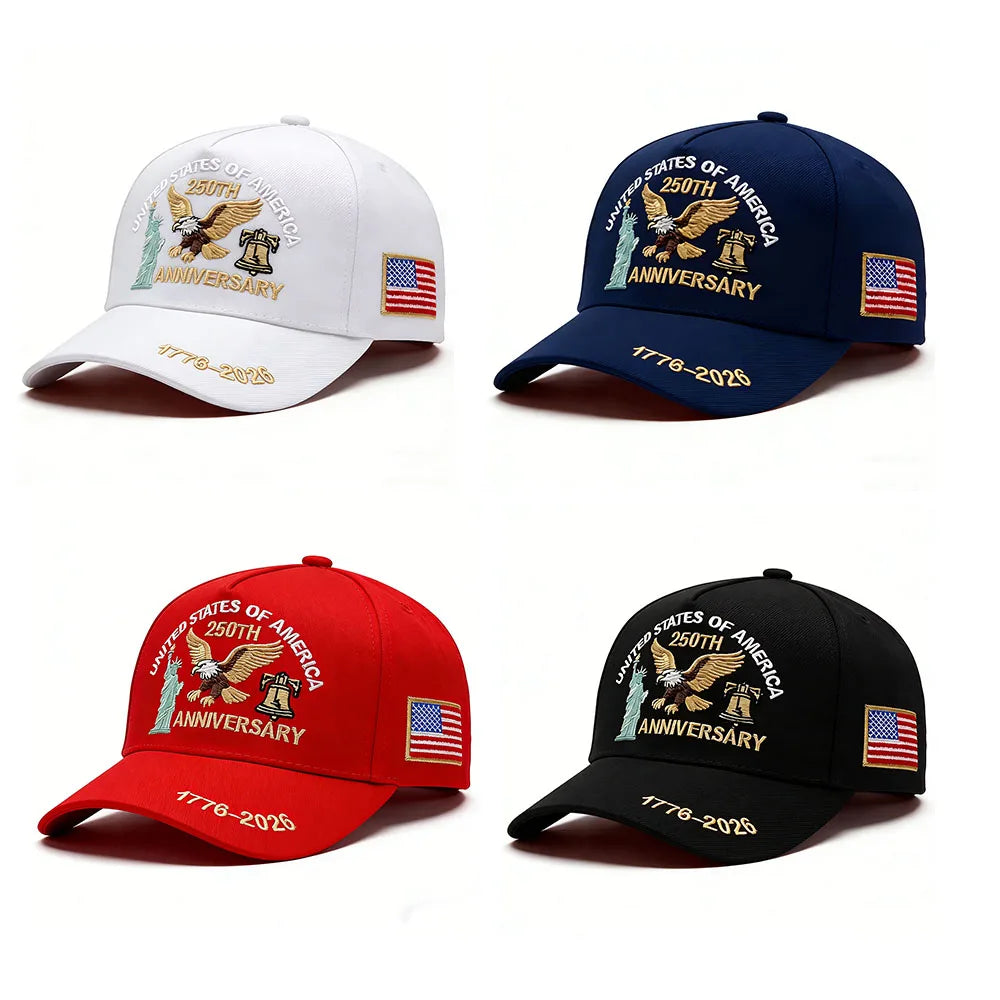 2026 USA 250th Anniversary Embroidered Unisex Cap