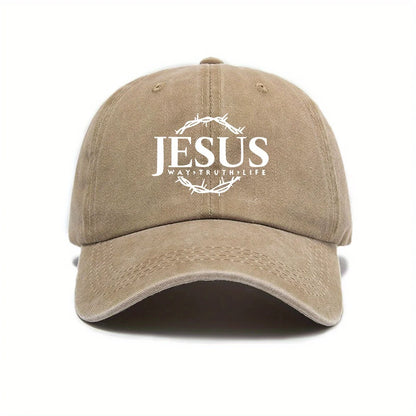 Adjustable Unisex Cap Jesus Thorn Wreath Design.
