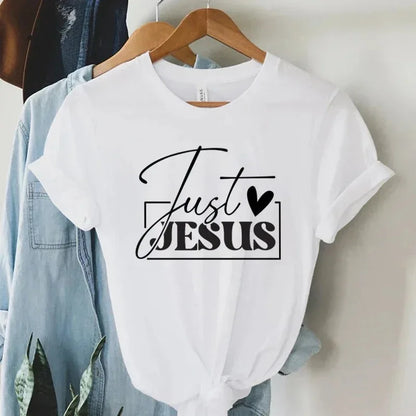 Women's Bold Faith Jesus Print Tee