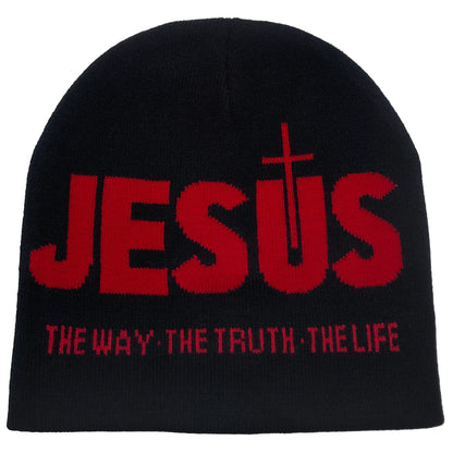 JESUS  Print Knit Unisex Beanie Hat