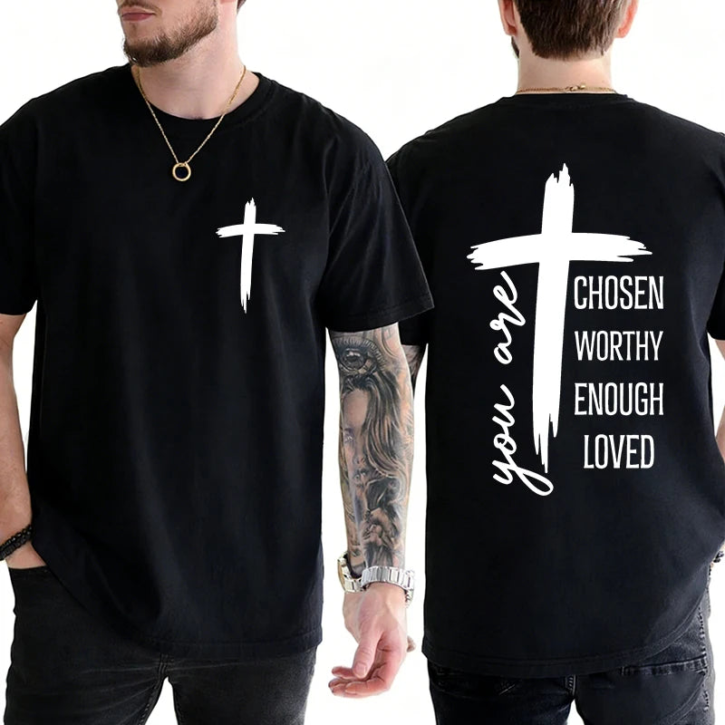 Chosen Worthy Cross Print Tee