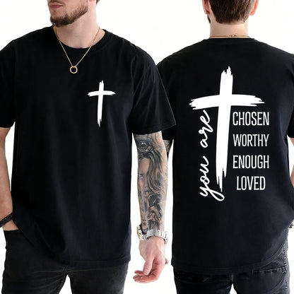 Chosen Worthy Cross Print Tee