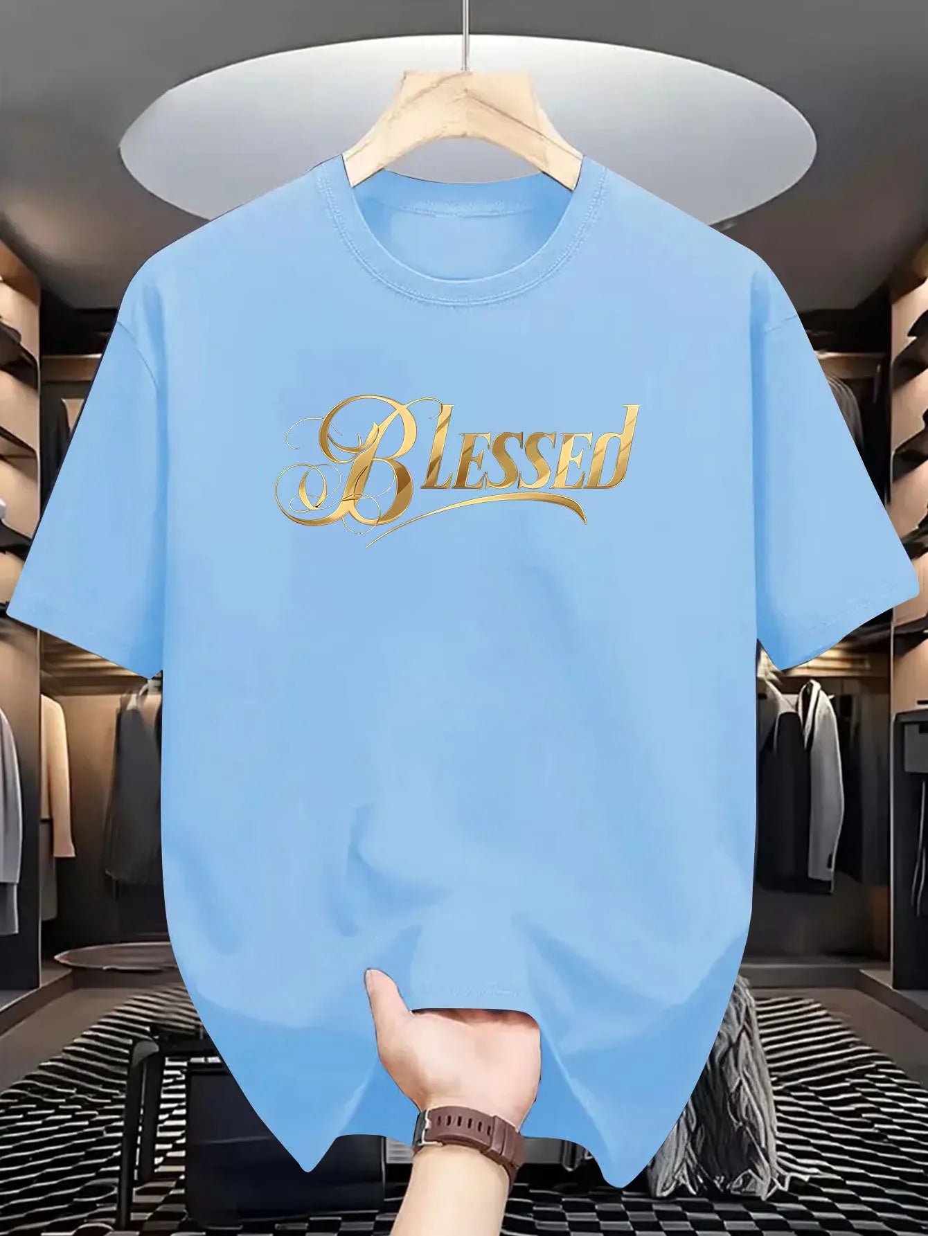 100% Cotton Blessed Printed Unisex Tee