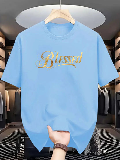 100% Cotton Blessed Printed Unisex Tee